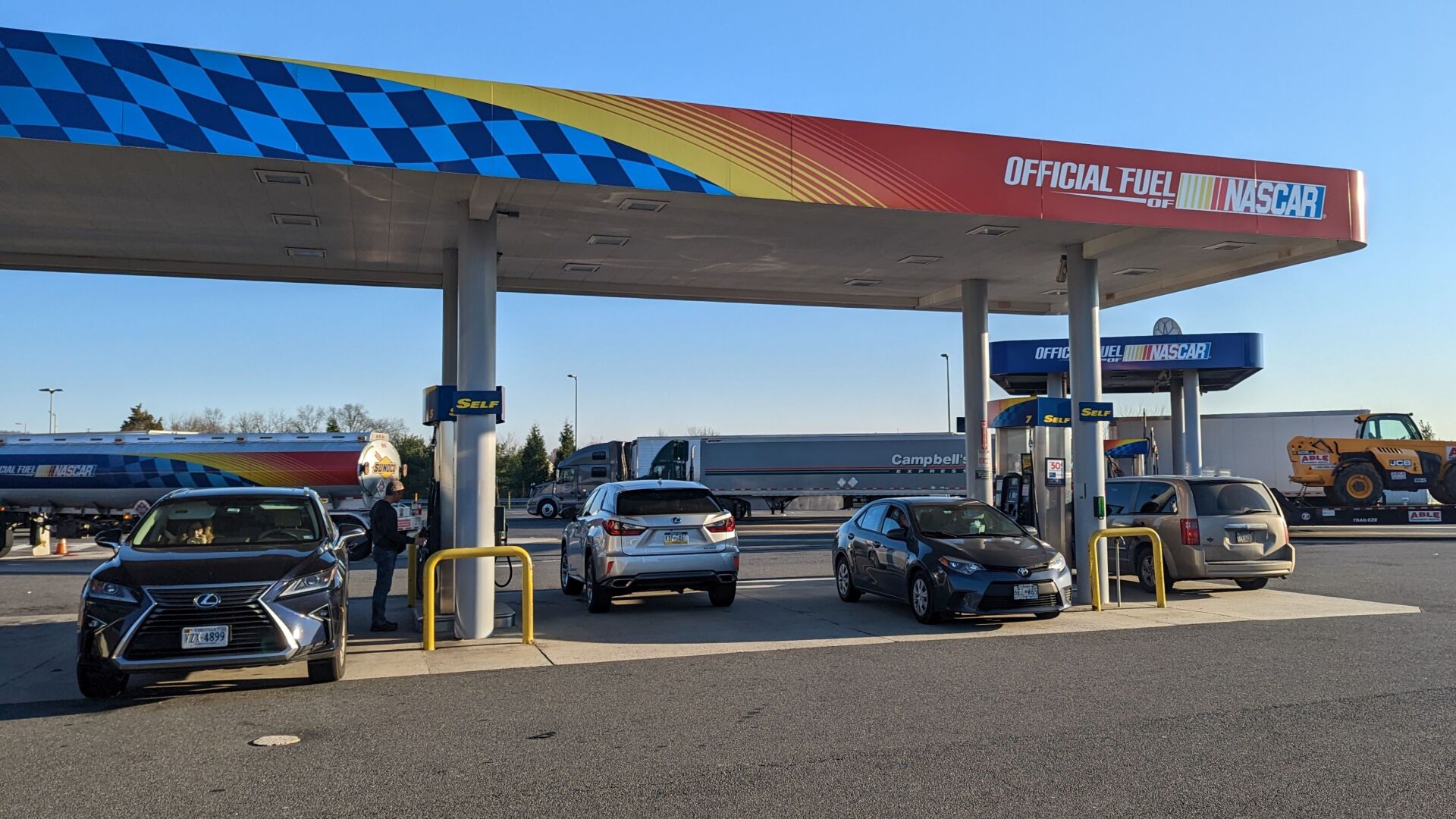 Gas station on Pennsylvania Turnpike in Brecknock Township, Lancaster County